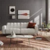 Natuzzi Editions Portento-sohva, miljöökuva valkoisella nahalla