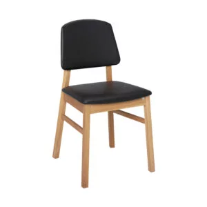 Hans K Verona-tuoli, musta bonded leather -keinonahkaverhoilu