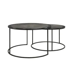 Artwood Amadeo-sohvapöytä, 2-osainen sohvapöytä, alumiini