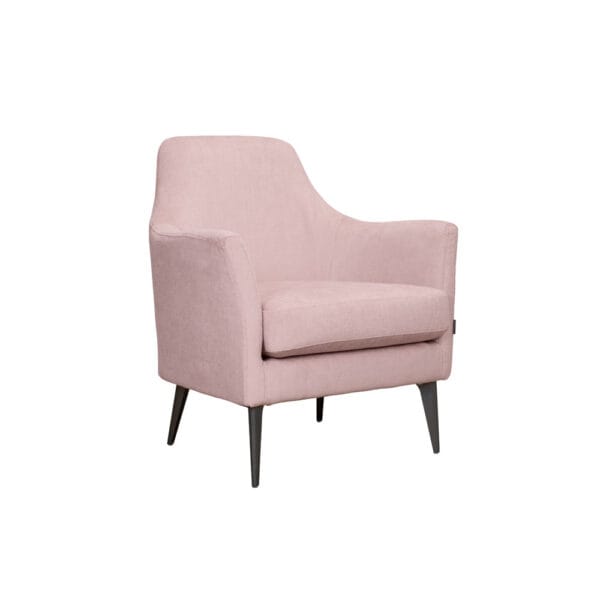 Furninova Dione-nojatuoli, vaaleanpunainen kangas Evita Soft Pink