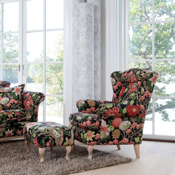 Bröderna Anderssons Falsterbo-nojatuoli, Magnolia-kangasverhoilu