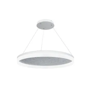 Valaisin Grönlund Acoustic Circulo -akustiikkavalaisin. Vaaleanharmaa akustiikkahuopa, halkaisija 80 cm.