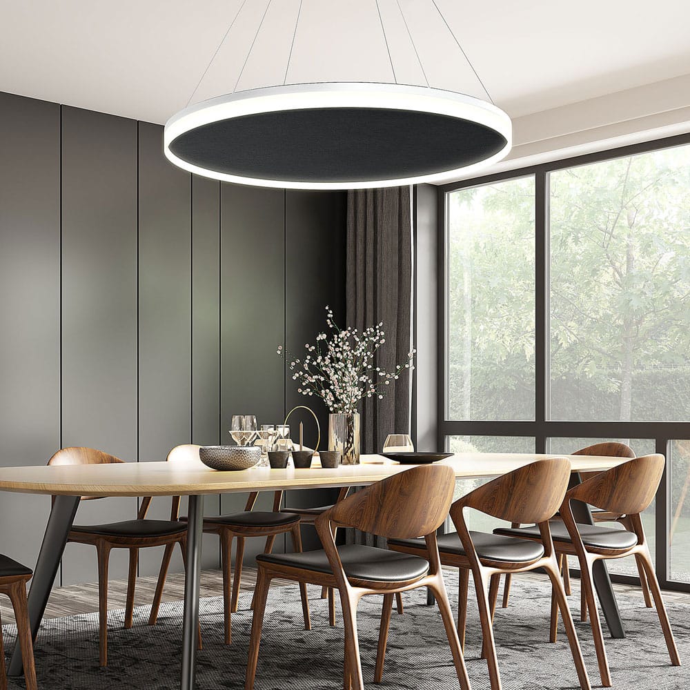 Valaisin Grölund Acoustic Circulo -akustiikkavalaisin 120 cm. Miljöökuva.