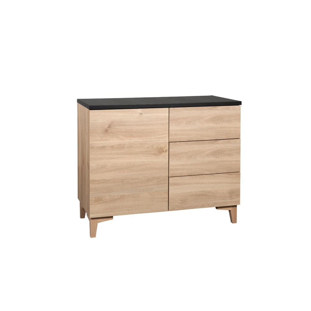 Hiipakka Niklas-lipasto N2.3, tammi/musta