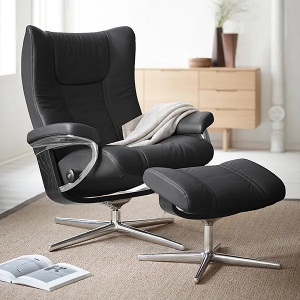 Stressless Wing-lepotuoli Cross Base -jalalla