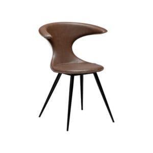 Dan-form Flair-tuoli, ruskea keinonahka