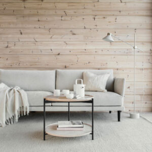 Shapes Leaf-sohva, vaalea beige kangasverhoilu