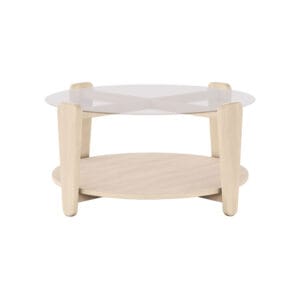 Rowico Arran-sohvapöytä lasikannella