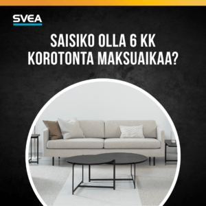 6 kk korotonta maksuaikaa