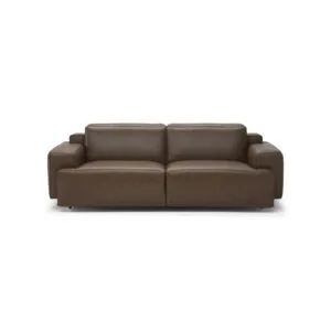 Natuzzi Italia Iago-nahkasohva, ruskea nahka, 2-istuttava
