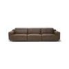 Natuzzi Italia Iago-nahkasohva, ruskea nahka, 3-istuttava