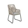 Brafab beige Midway-tuoli, vaalea polyrottinki, mustat metallijalat
