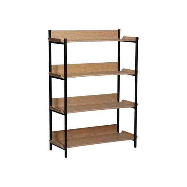 Dan-form Friyay-kirjahylly 122 cm korkea, valkoöljytty tammiviilu
