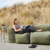 SackIT Soft Sofa -ulkosohva, 3-istuttava, vihreä (olive) kangasverhoilu