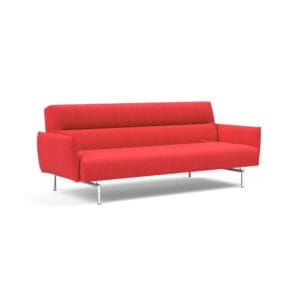 Innovation Living taitettava Jillis-vuodesohva käsinojilla, punainen Elegance Red -kangasverhoilu