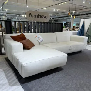 Furninova Vesta-divaanisohva, valkoinen nahka, outlet Turku