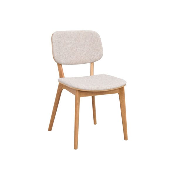 Rowico Barrett-tuoli, vaalea beige verhoilu, FSC-tammi