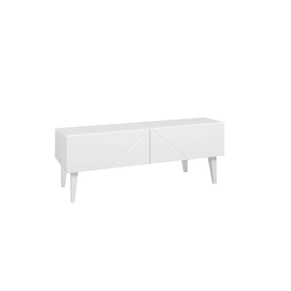 Hiipakka Vilja-tv-taso 100 x 40 cm, matala malli, valkoinen