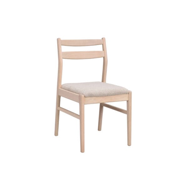 Rowico Kerwin-tuoli, vaalea beige istuinverhoilu, runko valkopesty fsc-tammi
