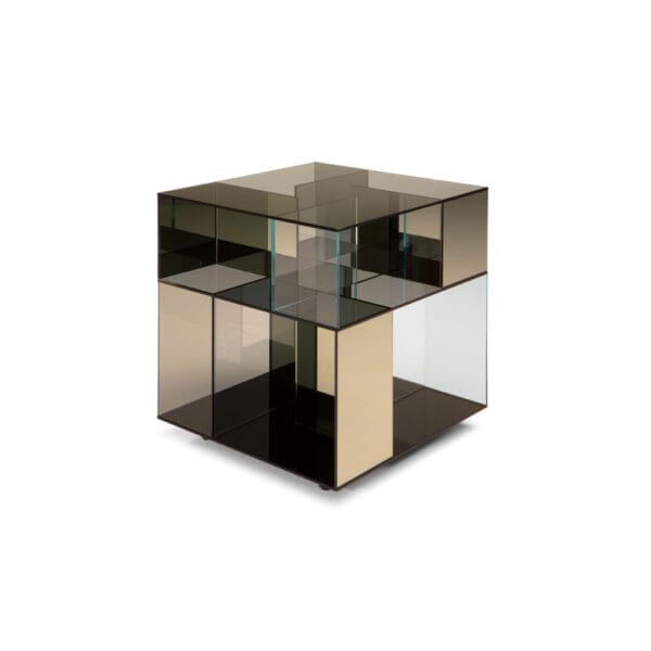 Natuzzi Italia Labirinto-sivupöytä 60 x 60 cm, pronssi lasi