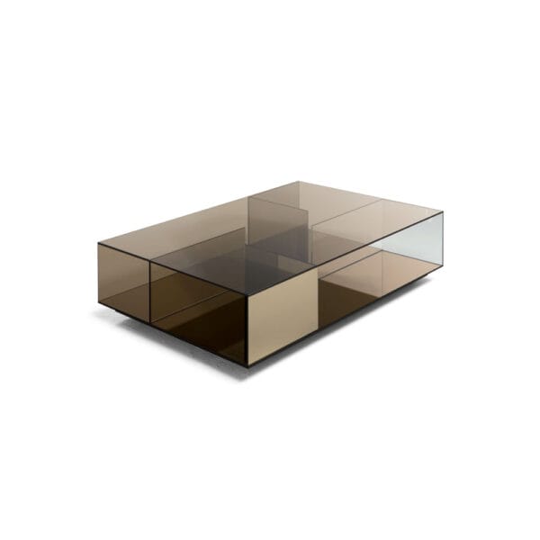 Natuzzi Italia Labirinto-sohvapöytä 85 x 125 cm, pronssi lasi