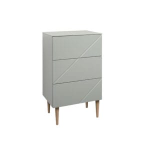 Hiipakka Vilja-lipasto V1.2, oliivin vihreä, kolmella laatikolla