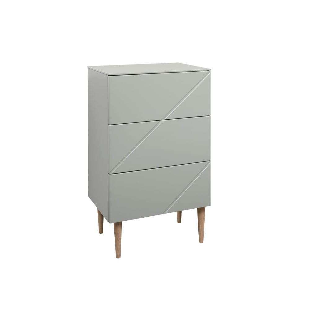 Hiipakka Vilja-lipasto V1.2, oliivin vihreä, kolmella laatikolla