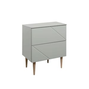 Hiipakka Vilja-yöpöytä V7.2, kaksi laatikkoa, oliivin vihreä