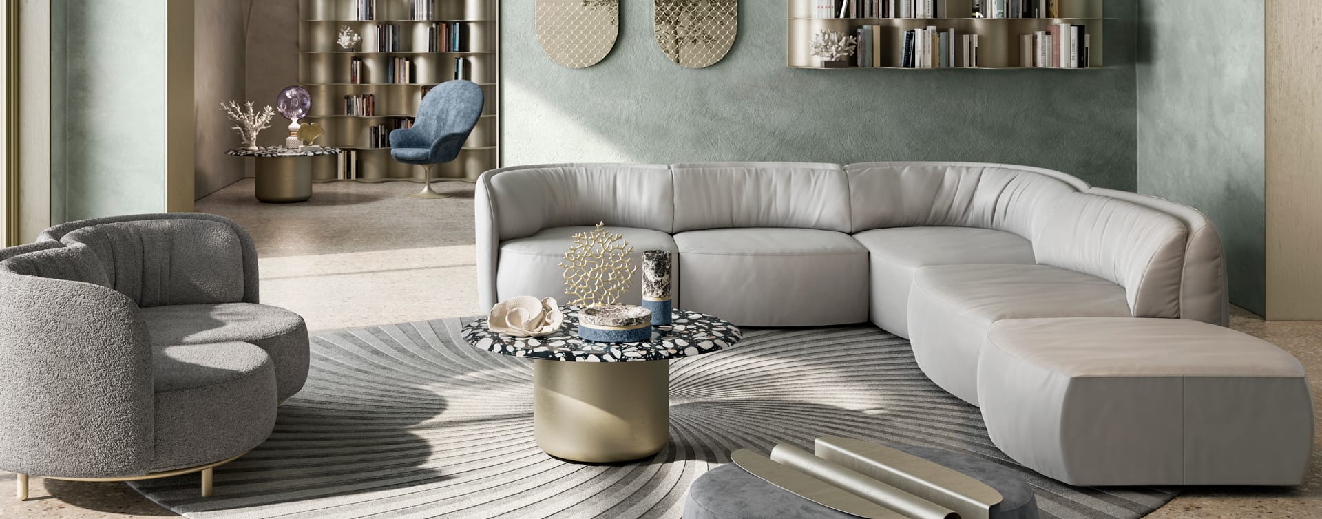 Artikkelikuva | Natuzzi Italia Wave-sohva. Miljöökuva.