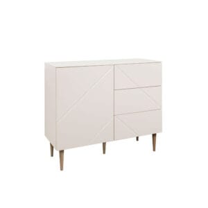 Hiipakka Vilja-lipasto V2.2, vaalea kaura, laatikot oikealla