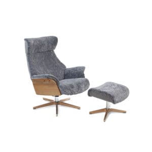 Conform Air-lepotuoli harmaalla lampaantaljalla.