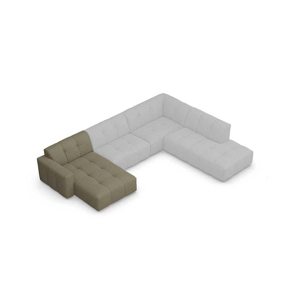 Furninova Chess-moduulisohva, vihreä Marsel Light Green. Divaaniosa vasen