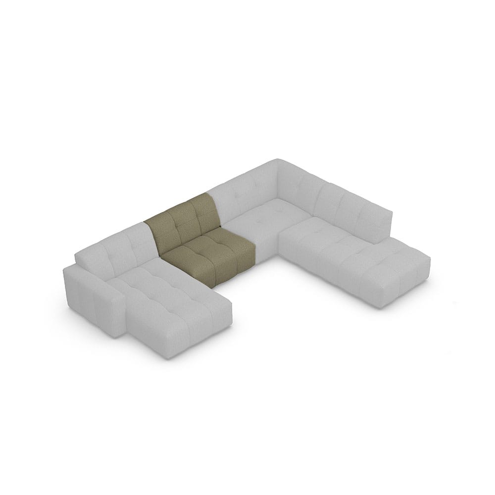 Furninova Chess-moduulisohva, vihreä Marsel Light Green. Keskiosa.