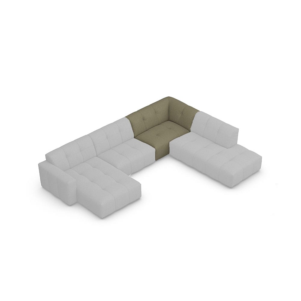 Furninova Chess-moduulisohva, vihreä Marsel Light Green. Kulmaosa vasen.