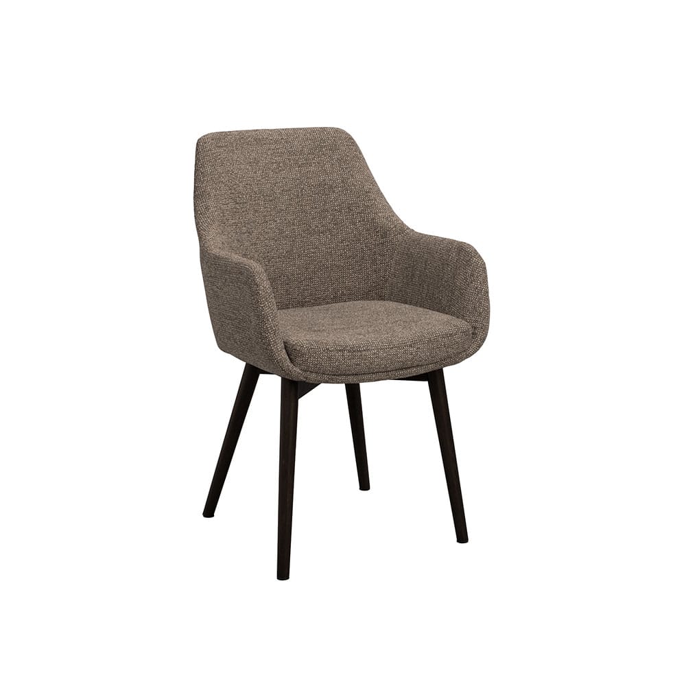 Rowico Densley-käsinojatuoli, tumma beige /ruskea tammi