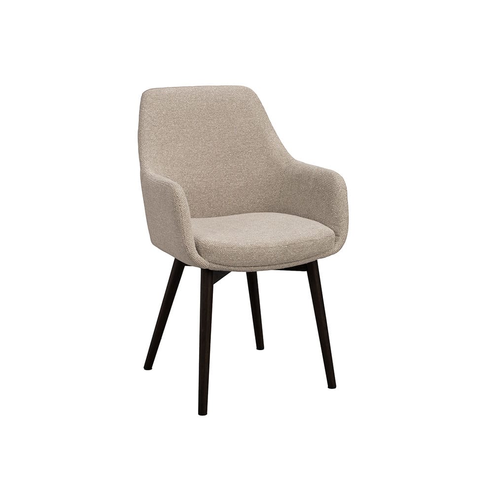 Rowico Densley-käsinojatuoli, vaalea beige /ruskea tammi