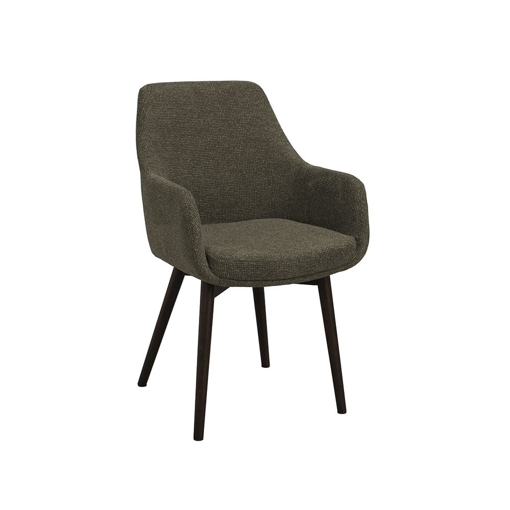 Rowico Densley-käsinojatuoli, vihreä/ruskea tammi