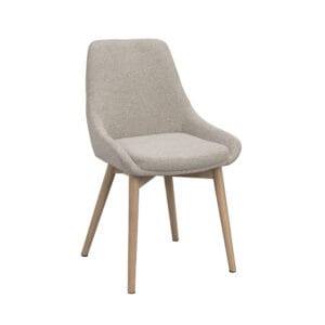 Rowico Denley-tuoli, vaalea beige / valkopesty tammi