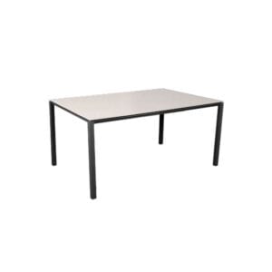 Cane-line Pure-ruokapöytä 150 x 90 cm, tummanharmaa runko ja hiekka kansi