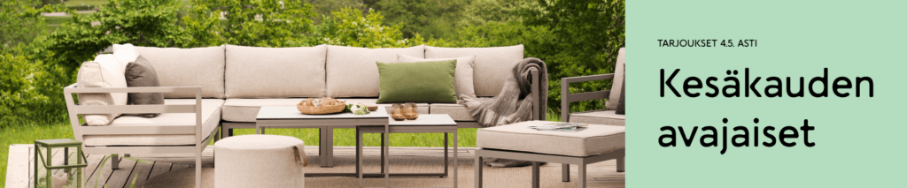 Kesäkauden avajaiset | Brafab Vevi-kulmasohva