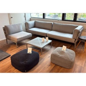 Cane-line Conic-sohva, nojatuoli ja pöytä, outlet Vantaa