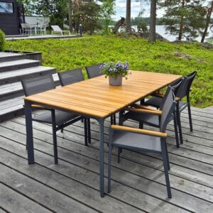 KruunuDesign Berlin-ruokaryhmä terassille