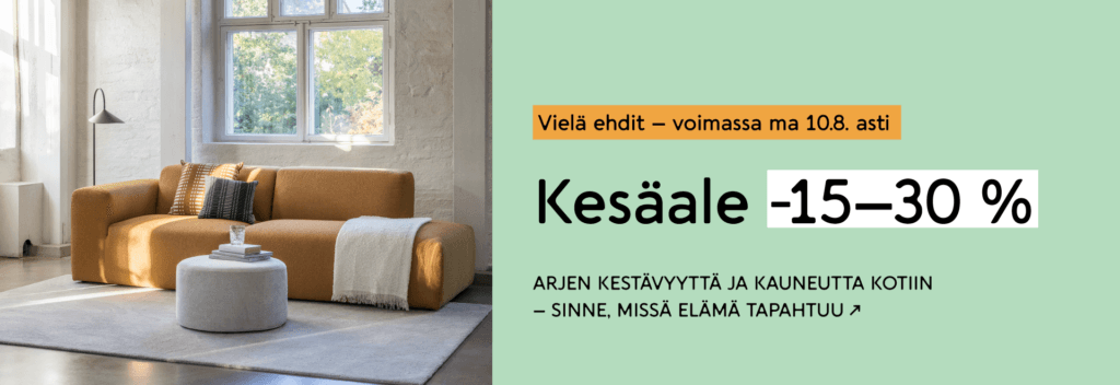 Kruunukalusteen kesäale 2026
