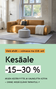 Kruunukalusteen kesäale 2026