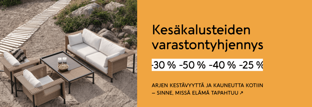Kesäkalusteiden varastontyhjennys