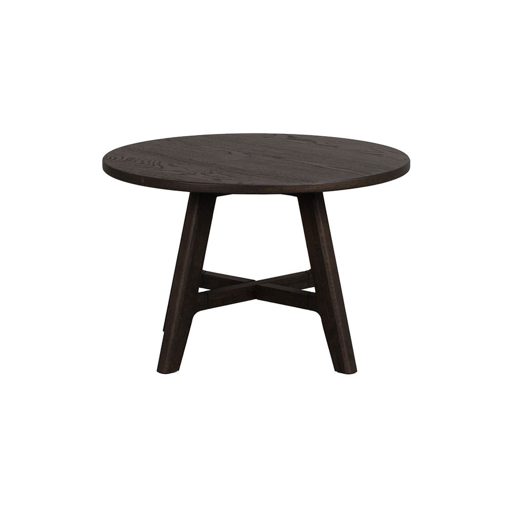 Rowico Home Dumbarton-sohvapöytä, pyöreä, ruskea 60 cm
