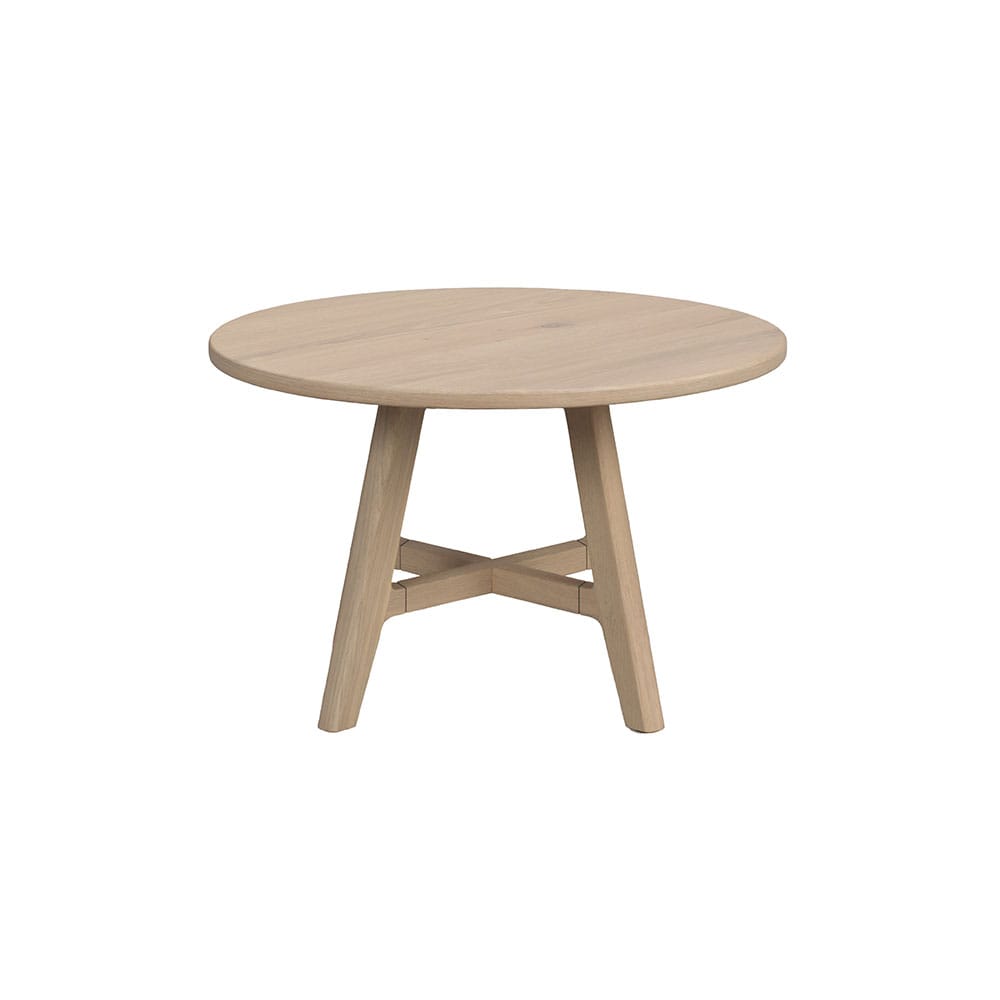 Rowico Home Dumbarton-sohvapöytä, pyöreä, valkopesty 60 cm