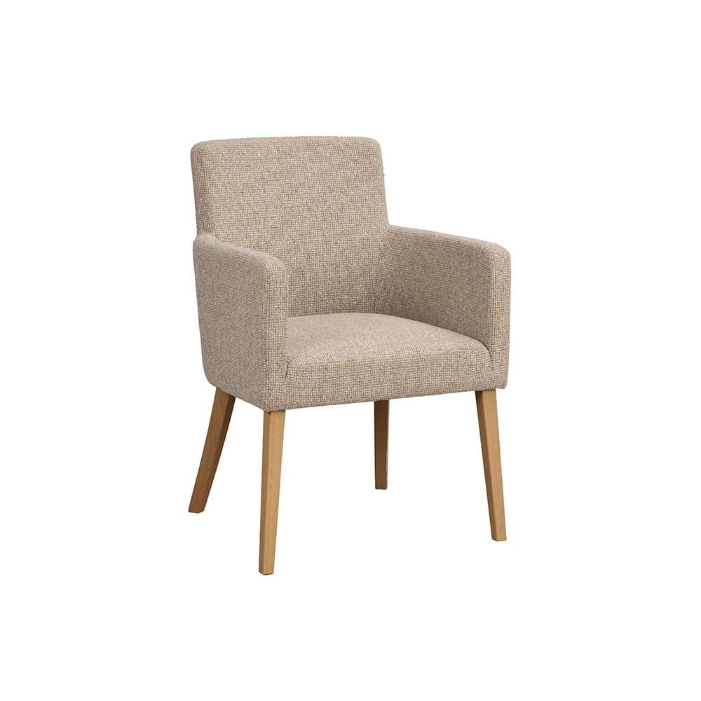 Rowico Home Hudson-käsinojatuoli, beige/tammi