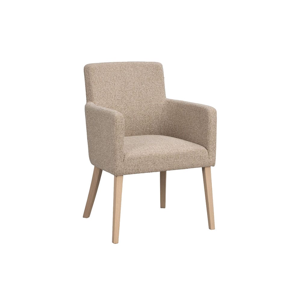 Rowico Home Hudson-käsinojatuoli, beige/valkopesty
