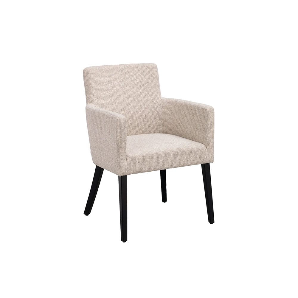 Rowico Home Hudson-käsinojatuoli, vaalea beige/musta